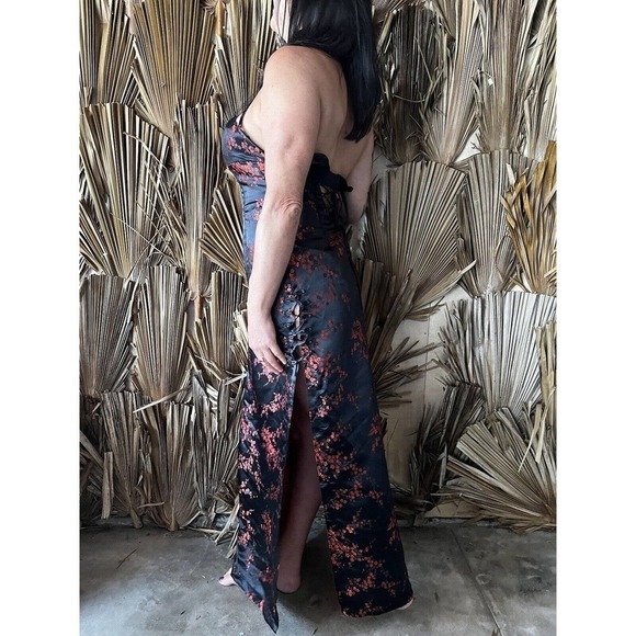 Lace Up Dress Maxi Netting Goth Size Medium Vintage Y2K Vampire - Picture 8 of 11